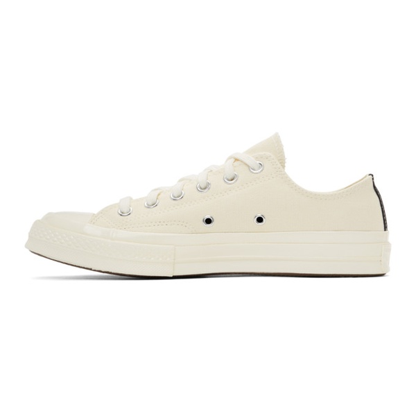  COMME des GARCONS PLAY 오프화이트 Off-White 컨버스 Converse 에디트 Edition Half Heart Chuck 70 Low Sneakers 212246M236087