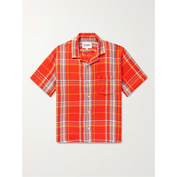  CORRIDOR Camp-Collar Checked Cotton Shirt 1647597308233344