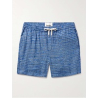 CORRIDOR Surf Straight-Leg Striped Cotton-Blend Jacquard Drawstring Shorts 1647597330762380