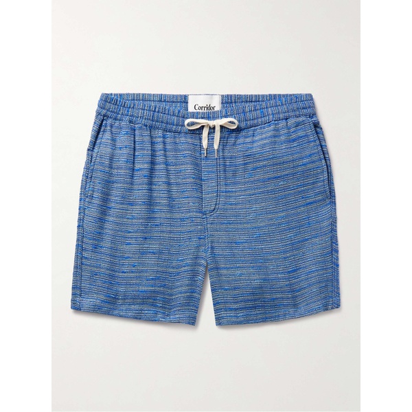  CORRIDOR Surf Straight-Leg Striped Cotton-Blend Jacquard Drawstring Shorts 1647597330762380