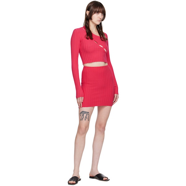  코튼 시티즌 COTTON CITIZEN Pink Capri Miniskirt 222750F090005