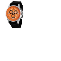 Calibre Mauler Orange Dial Chronograph Black Rubber Mens Watch SC-4M1-04-079