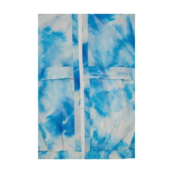 캘빈클라인 Calvin Klein Mens Summer Splash Aop Seasonal Cloud Print Nylon Windbreaker Jacket J322681-0K9