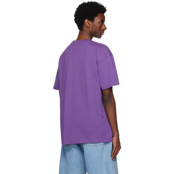 칼하트 칼하트 Carhartt Work In Progress Purple Heat Script T-Shirt 231111M213059