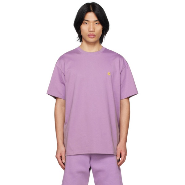 칼하트 칼하트 Carhartt Work In Progress Purple Chase T-Shirt 231111M213049
