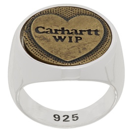 칼하트 Carhartt Work In Progress Silver Heart Ring 232111F024000