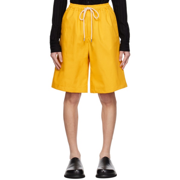  카를로타 바레라 Carlota Barrera Yellow Drawstring Shorts 232553M193005