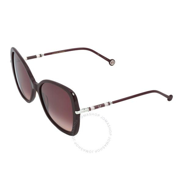  Carolina Herrera Burgundy Shaded Butterfly Ladies Sunglasses CH 0025/S 0LHF/3X 58