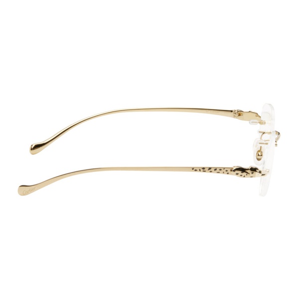  Cartier Gold Oval Glasses 232346M133014