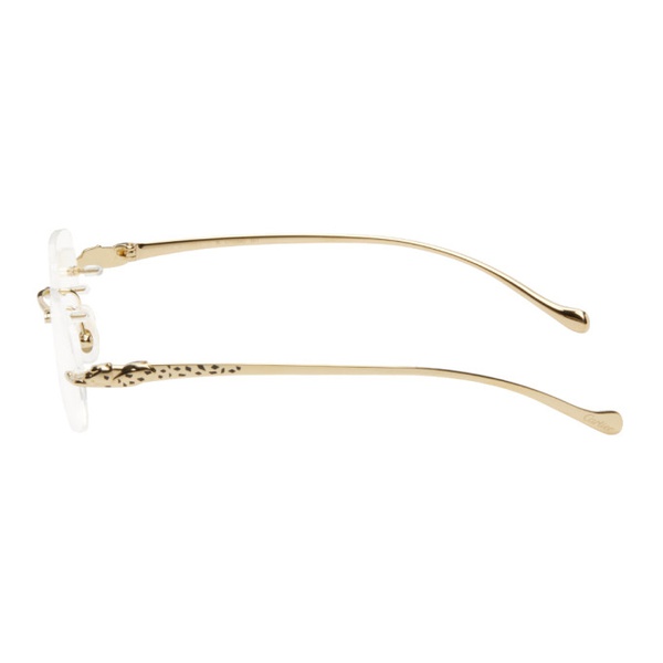  Cartier Gold Oval Glasses 232346M133014