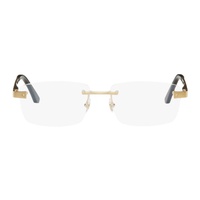 Cartier Gold Rectangular Glasses 232346M133015