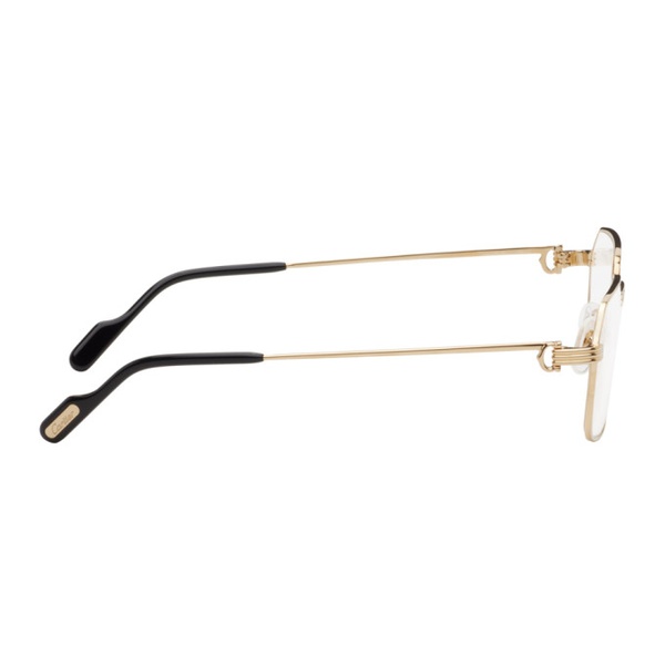  Cartier Gold Square Glasses 241346M133012