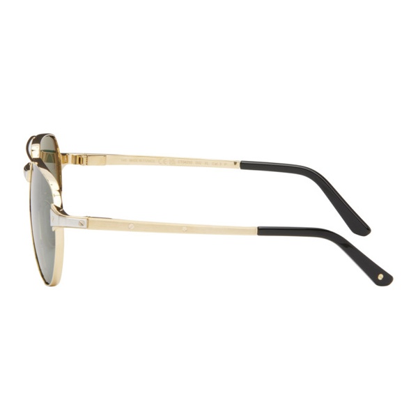  Gold Santos de Cartier Sunglasses 241346M134021