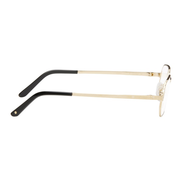  Cartier Gold Rectangular Glasses 241346M133017