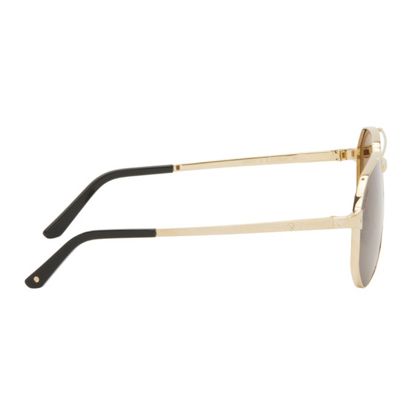  Gold Santos De Cartier Pilot Metal Sunglasses 242346F005005