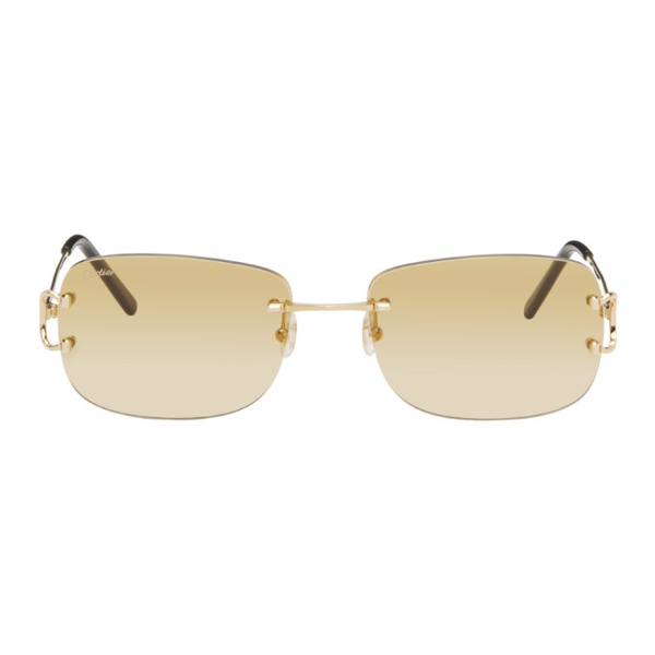  Gold Signature C de Cartier Sunglasses 242346M134010