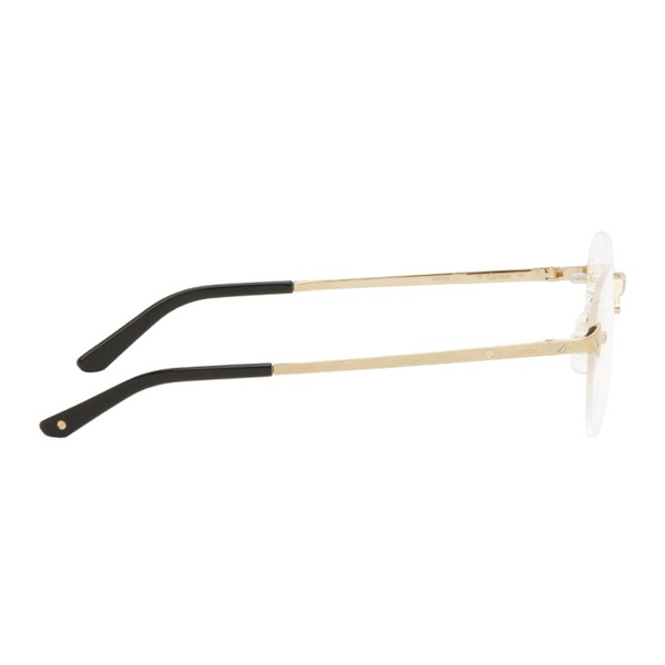  Cartier Gold Square Glasses 242346M133011