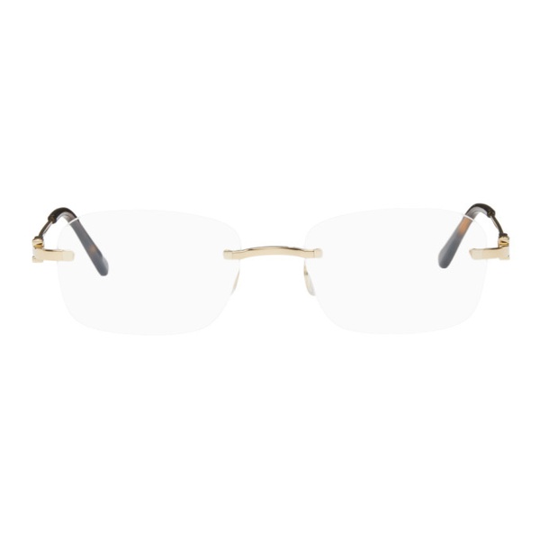  Cartier Gold Oval Glasses 241346M133006