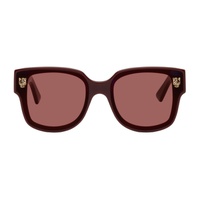 Cartier Burgundy Square Sunglasses 231346M134025