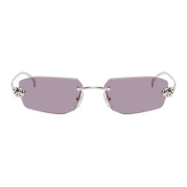 Silver Panthere de Cartier Sunglasses 242346M134012