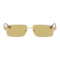 Cartier Gold Rimless Sunglasses 242346M134038