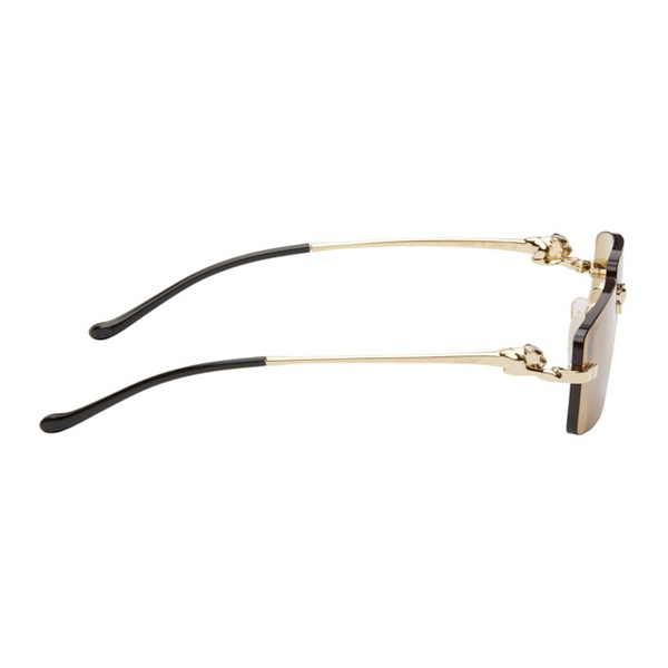  Cartier Gold Rimless Sunglasses 242346M134038