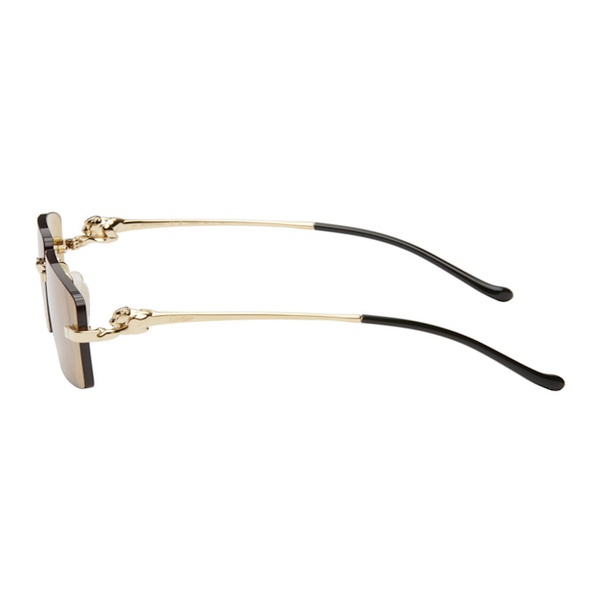  Cartier Gold Rimless Sunglasses 242346M134038