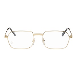 Cartier Gold Rectangular Glasses 242346M133007