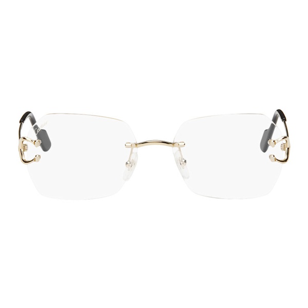  Cartier Gold Rimless Glasses 242346M134000