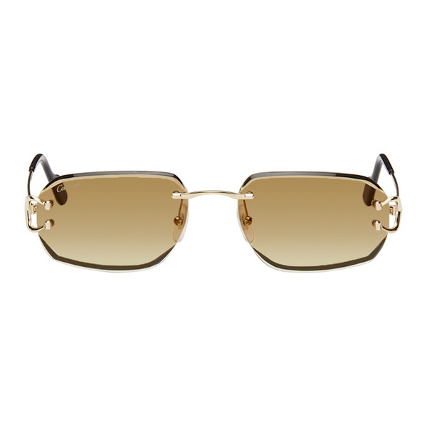  Gold Classic C de Cartier Sunglasses 242346M134018