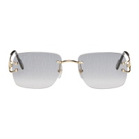 Gold Classic C de Cartier Sunglasses 242346F005014