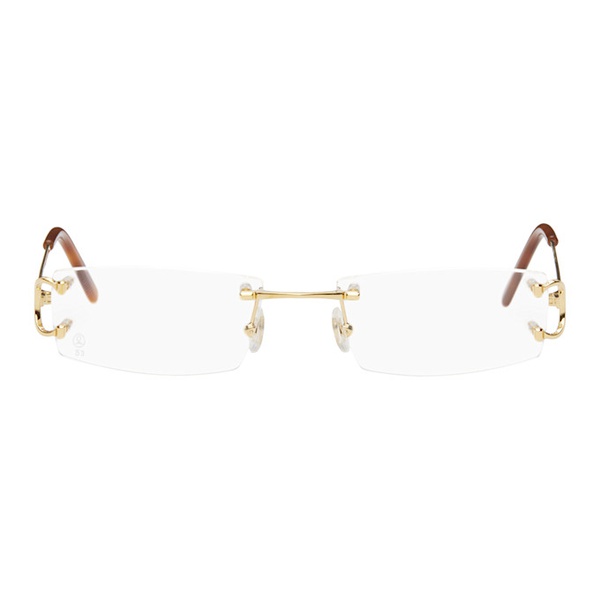  Cartier Gold Rimless Glasses 242346F004004