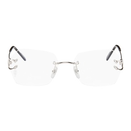 Cartier Silver Rimless Glasses 242346F004005