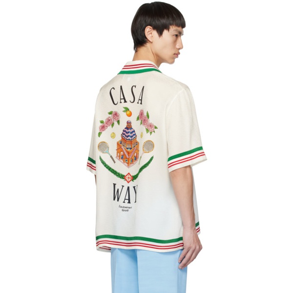  카사블랑카 Casablanca White Casa Way Shirt 231195M192021