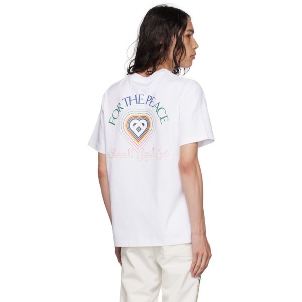  카사블랑카 Casablanca White For The Peace T-Shirt 232195M213019