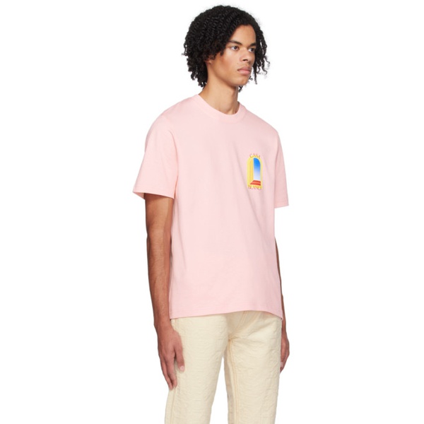  카사블랑카 Casablanca Pink LArche De Jour T-Shirt 241195M213025
