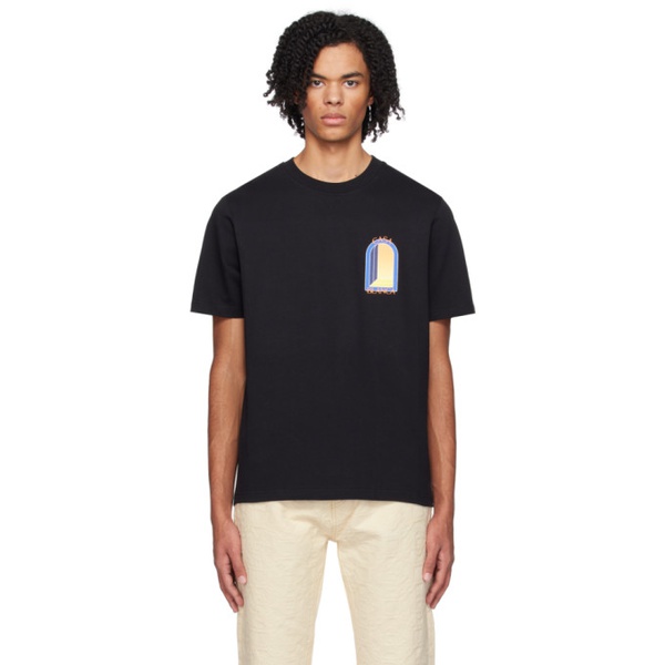  카사블랑카 Casablanca Black LArche De Nuit T-Shirt 241195M213026