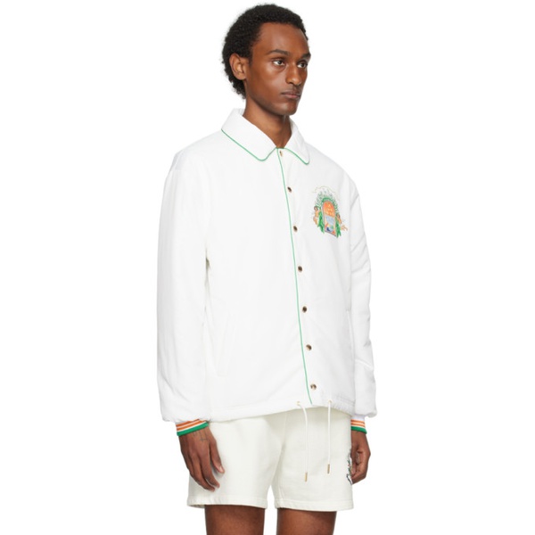  카사블랑카 Casablanca White Printed Jacket 241195M180004