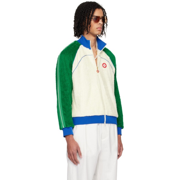  카사블랑카 Casablanca Green & 오프화이트 Off-White Summer Track Jacket 241195M180011