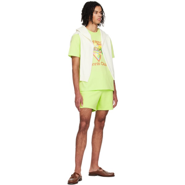 카사블랑카 Casablanca Green Afro Cubism Tennis Club T-Shirt 241195M213037