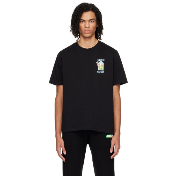  카사블랑카 Casablanca Black Le Jeu Colore T-Shirt 241195M213035
