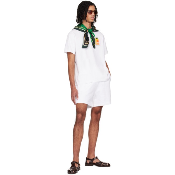  카사블랑카 Casablanca White Gradient LArche T-Shirt 241195M213041