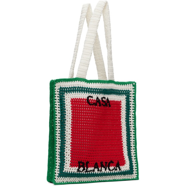  카사블랑카 Casablanca Multicolor Crochet Tote 241195M172011