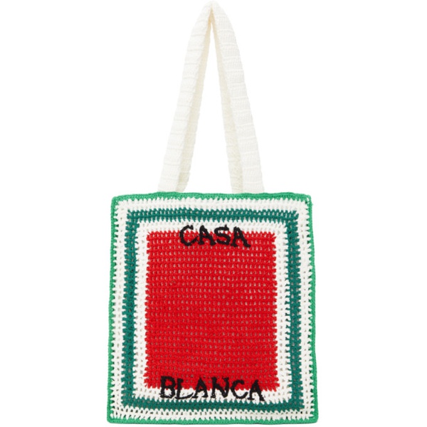  카사블랑카 Casablanca Multicolor Cotton Crochet Tote 241195F049003