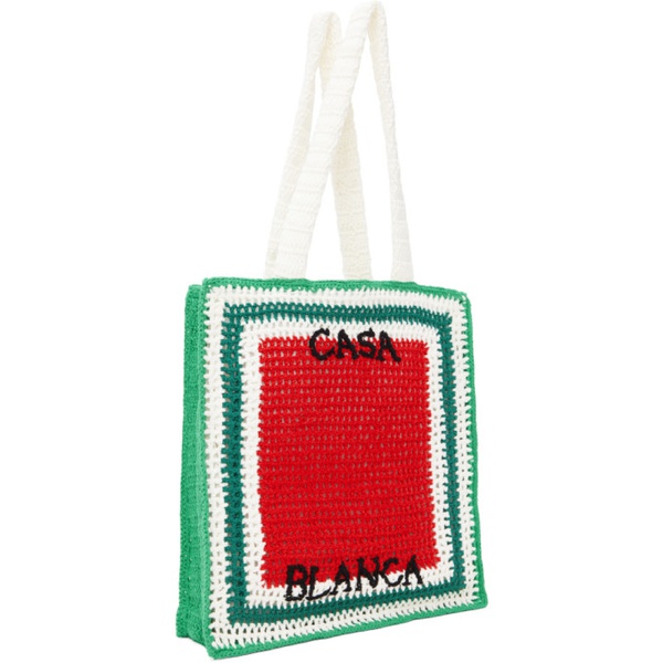  카사블랑카 Casablanca Multicolor Cotton Crochet Tote 241195F049003