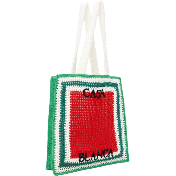  카사블랑카 Casablanca Multicolor Cotton Crochet Tote 241195F049003