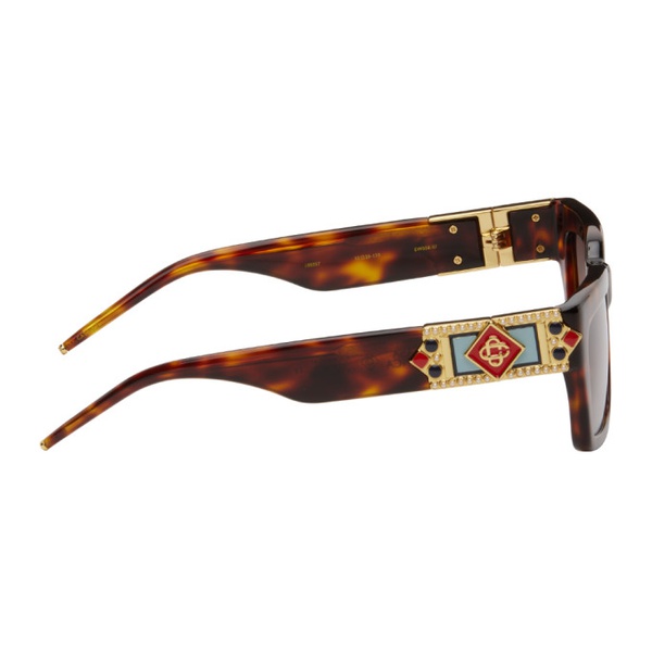  카사블랑카 Casablanca Brown Monogram Plaque Sunglasses 241195M134019