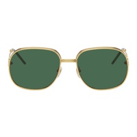 카사블랑카 Casablanca Gold Square Sunglasses 241195M134000