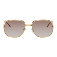 카사블랑카 Casablanca Gold Square Sunglasses 241195M134002