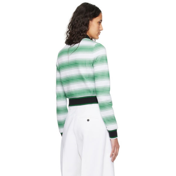  카사블랑카 Casablanca White & Green Striped Track Jacket 241195F097001